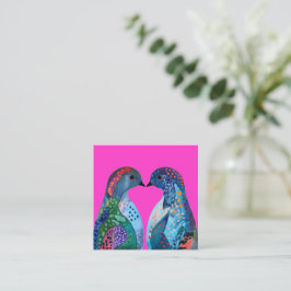 Cartão De Visita Quadrado "Ame-te para sempre" - A Gentil Abraço do Amor