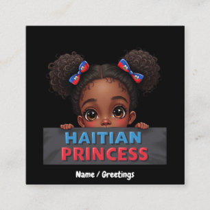 Cartão De Visita Quadrado American Haitian Flag Day Haitian Princess
