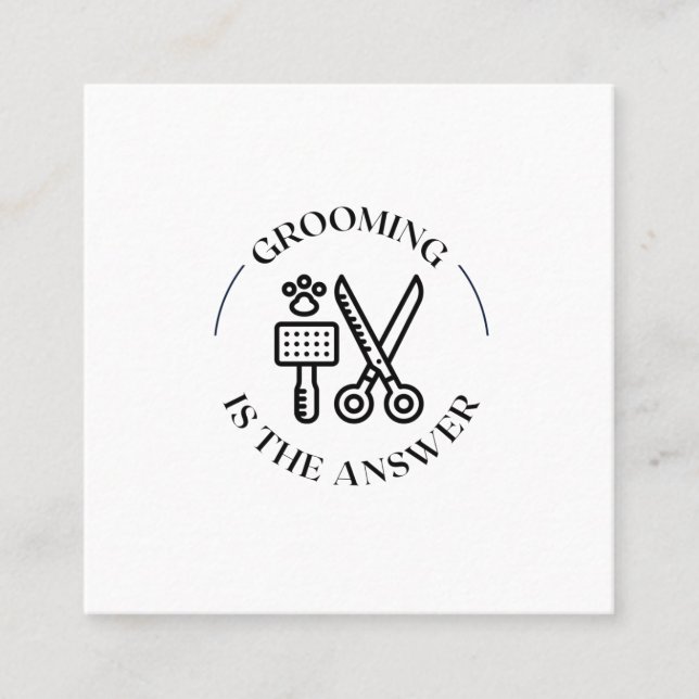 Cartão De Visita Quadrado Ampliando a resposta (Frente)