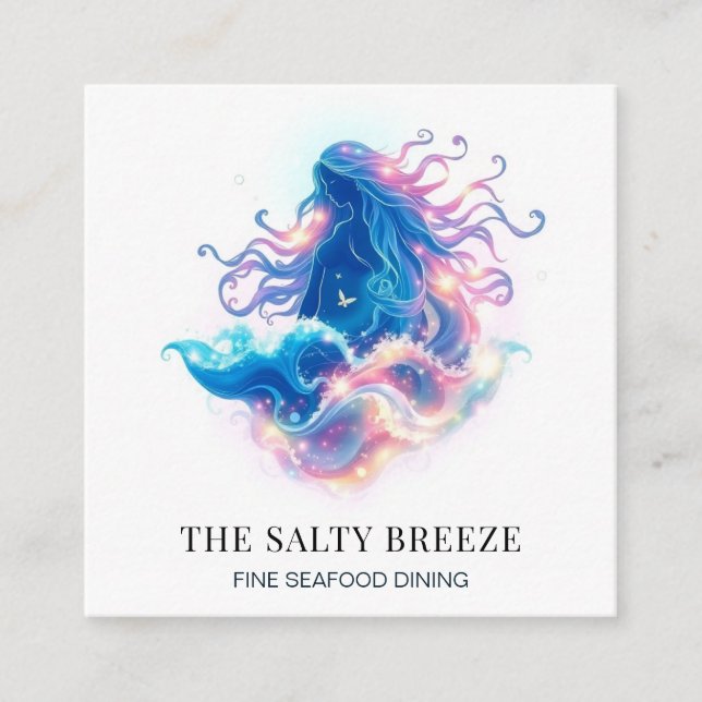 Cartão De Visita Quadrado *~* AP13 Healing Beach WAVE Birth of Venus 72 (Frente)