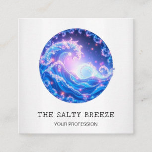 Cartão De Visita Quadrado *~* AP13 - Sparkle 95 do Sonho de Praia Náutica