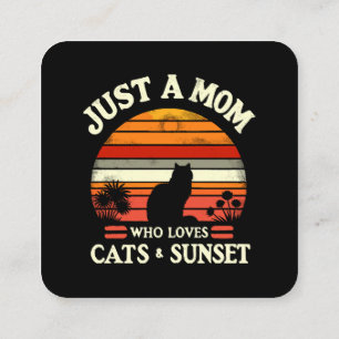 Cartão De Visita Quadrado Apenas uma mãe que ama gatos