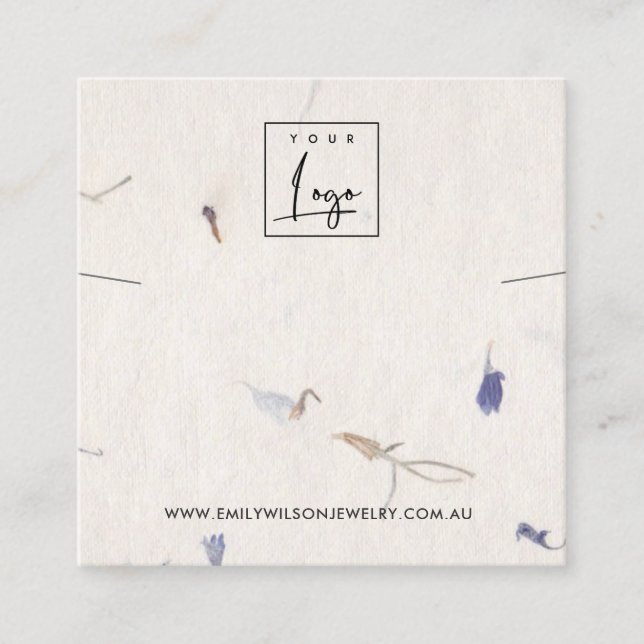 CARTÃO DE VISITA QUADRADO APRESENTAÇÃO DE BRACELET DE PAPEL DE PAPEL MANUSAD (Frente)