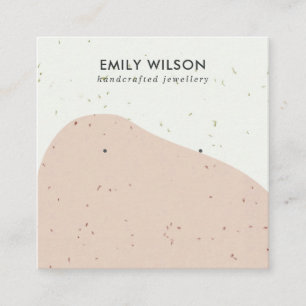 CARTÃO DE VISITA QUADRADO APRESENTAÇÃO DE OUVIDO DO ESTUDO DA ONDA DE PÊS