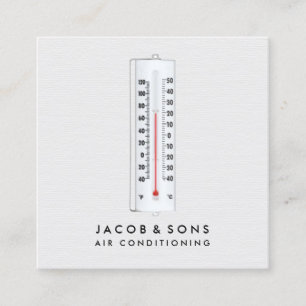 Cartão De Visita Quadrado Ar condicionado de ventilação por aquecimento HV