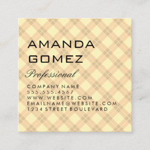 Cartão De Visita Quadrado Argyle