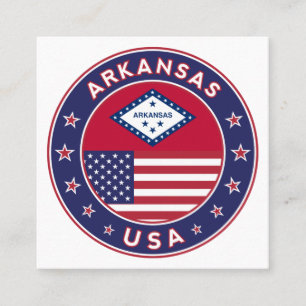 Cartão De Visita Quadrado Arkansas