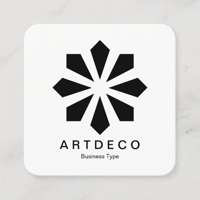 Cartão De Visita Quadrado Art Deco (Frente)