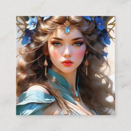 Cartão De Visita Quadrado Art Nouveau foi marcado pelo retorno ao naturalism