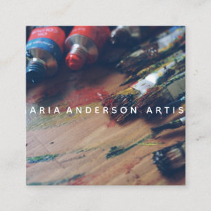 Cartão De Visita Quadrado Art Studio