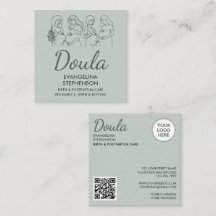 Arte Linear de Parteira Doula Pós-Parto