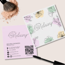 Arte Linear Floral Rosa Dourado Verde Moderno Mini