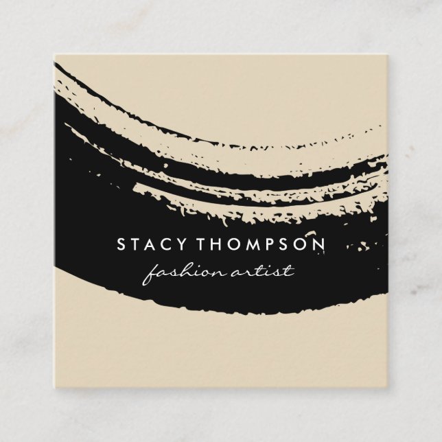 Cartão De Visita Quadrado Artesanato Bruto (Frente)