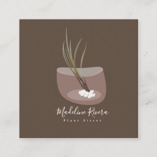 Cartão De Visita Quadrado Artista de Airplant Sitter Manual Designer