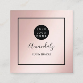 Cartão De Visita Quadrado Artista de ativação do logotipo personalizado com 