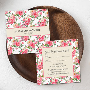 Cartão De Visita Quadrado Artista de maquiagem do Stylist do Cabelo Salônic