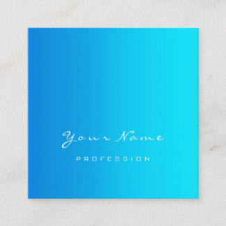 Cartão De Visita Quadrado Artista Eyelashes Glitter Blue Ocean