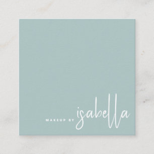 Cartão De Visita Quadrado Artista Minimalista Manipulando Artista Dusty Blue