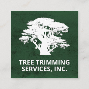 Cartão De Visita Quadrado Árvore Cedar  Paisagem  Jardineiro  Trimmer