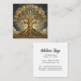 Cartão De Visita Quadrado Árvore da Vida