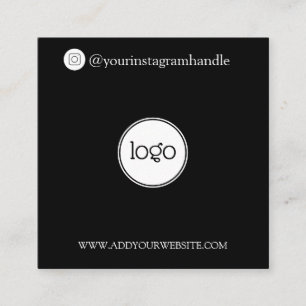 Cartão De Visita Quadrado As mídias sociais modernas adicionam seu código QR