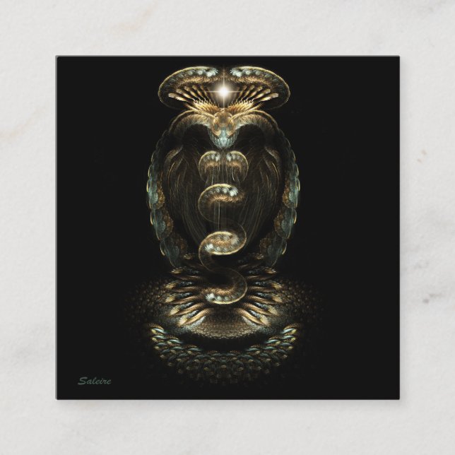 Cartão De Visita Quadrado Ascensão Kundalini (Frente)