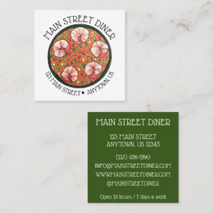 Cartão De Visita Quadrado Asopao con Camarones Porto-Riquenho Stew