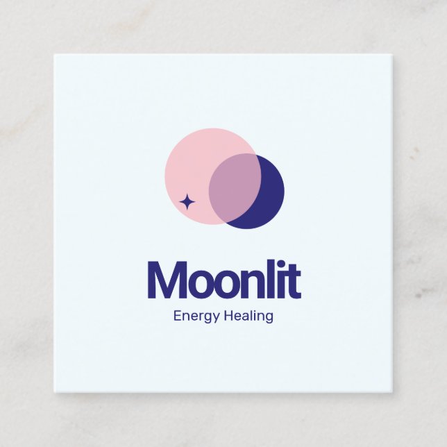 Cartão De Visita Quadrado Astrologia Celestial da Estrela Moderna (Frente)