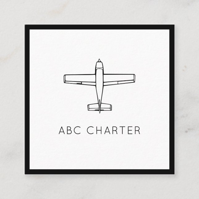 Cartão De Visita Quadrado Aviação (Frente)