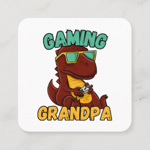 Cartão De Visita Quadrado Avô Gamer