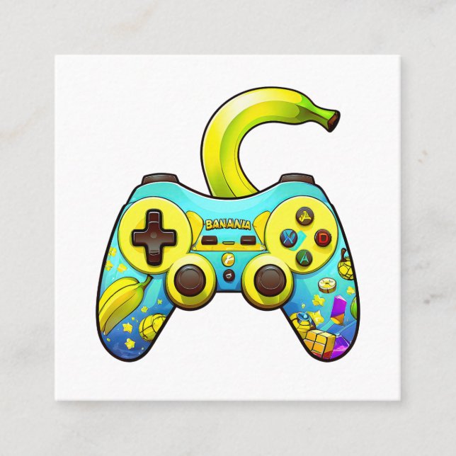 Cartão De Visita Quadrado Banana controlada 01 (Frente)