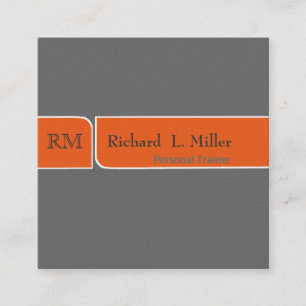 Cartão De Visita Quadrado Banda quebrada moderna lisa na moda neutra