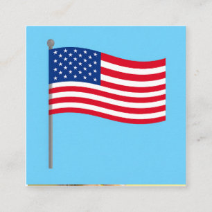 Cartão De Visita Quadrado bandeira americana