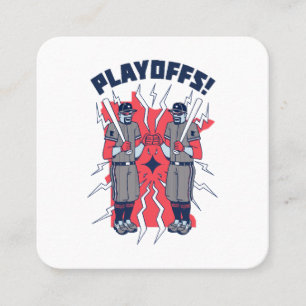 Cartão De Visita Quadrado Baseball dos Playoffs de Minnesota