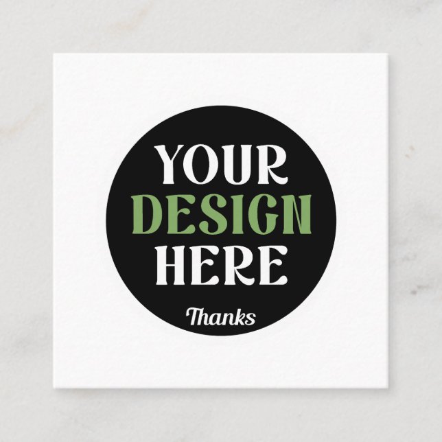 Cartão De Visita Quadrado beijo personalizado, exclusivo, elegante e minimal (Frente)