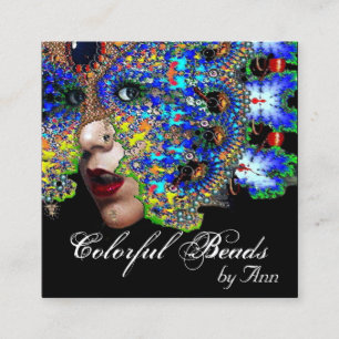 Cartão De Visita Quadrado Beleza EPHEMERAL, Moda, Cosméticos, Artista Makeup