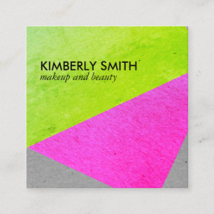 Cartão De Visita Quadrado Blocos de Cores Específicos para Chic Negrito
