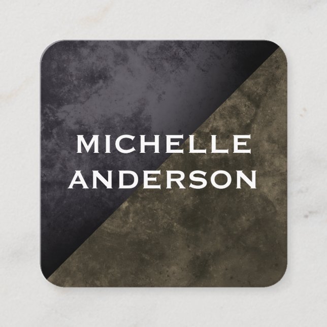 Cartão De Visita Quadrado Blocos de Cores Russos Modernos (Frente)