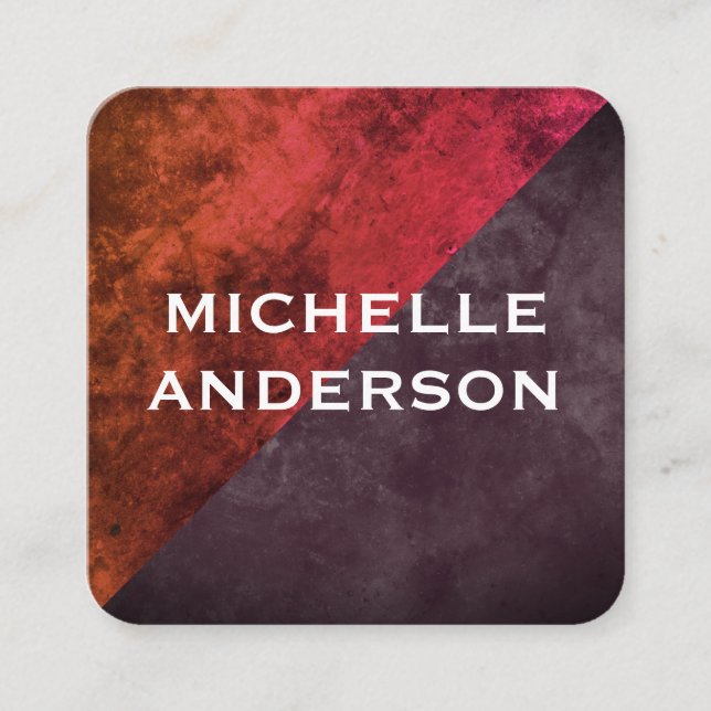 Cartão De Visita Quadrado Blocos de Cores Russos Modernos (Frente)