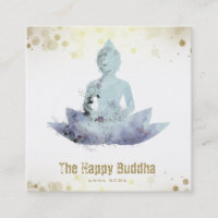 *~* Blue AP33 Buddha QR Botânico Lotus