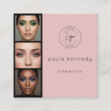 Blush Rosa Moderno Makeup 3 Fotos Quadrado