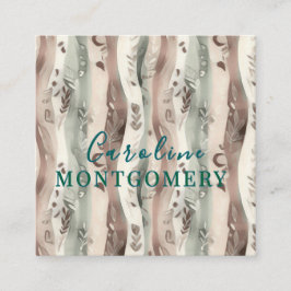 Cartão De Visita Quadrado Boho 