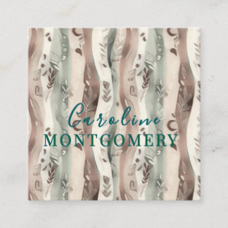 Cartão De Visita Quadrado Boho 