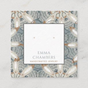 Cartão De Visita Quadrado Boho Abstrato Shapes Earring Display Card