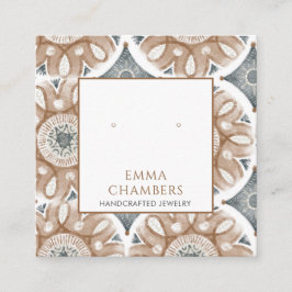 Cartão De Visita Quadrado Boho Abstrato Shapes Earring Display Card