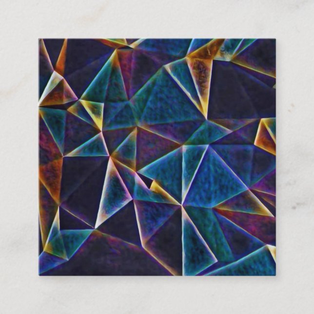 Cartão De Visita Quadrado Bolhas quebradas (Frente)