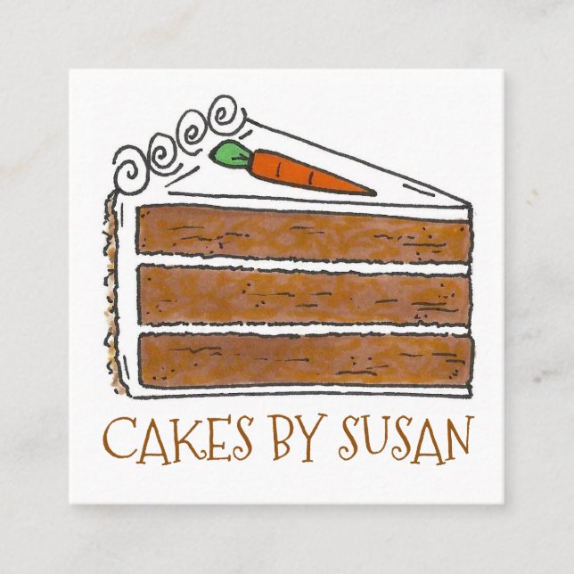 Cartão De Visita Quadrado Bolos De Cortinaria De Desperdício De Torno De Pas (Frente)