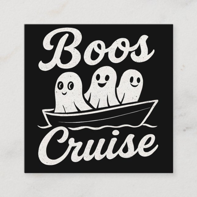 Cartão De Visita Quadrado Boos cruise  (Frente)