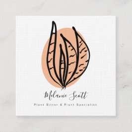 Cartão De Visita Quadrado Botânico Especialista em Botânica da Planta de Cob