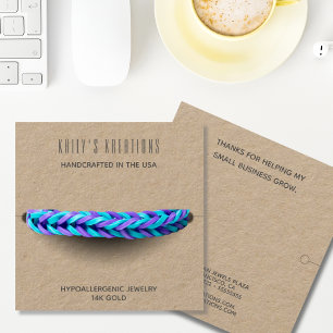 Cartão De Visita Quadrado Bracelete Moderno - Exibição Rústica de Papel K